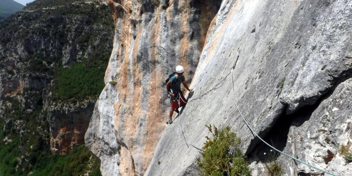 Grande voie dans les gorges du Verdon Free Tibet 27 mai 2016