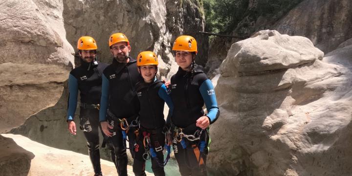 Canyon dans la Clue d'Aiglun du 24 juillet avec Niko