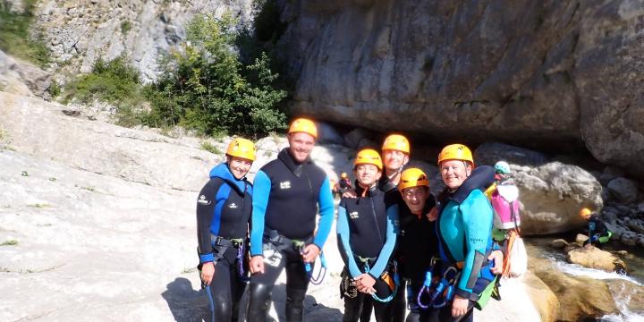 Canyon de Saint Auban le 13 août avec Caro