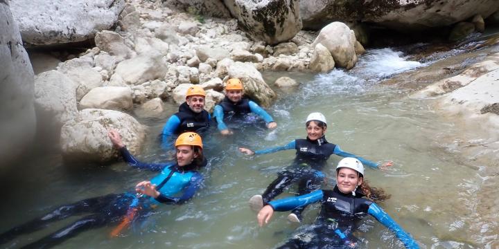 Canyon de Saint auban le 18 août l'après-midi