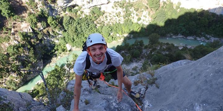 Grande voie escalade "L'Arête du belvédère" le 15 juillet