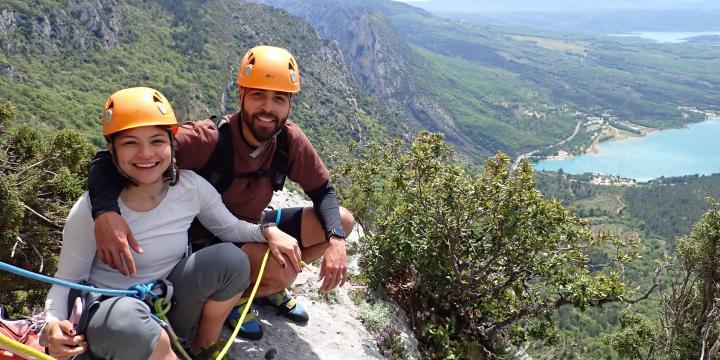 Grande voie escalade "l'arête de la patte de chèvre"