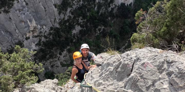 Parcours aventure du canyon sec de Main morte le 26 avril 2026