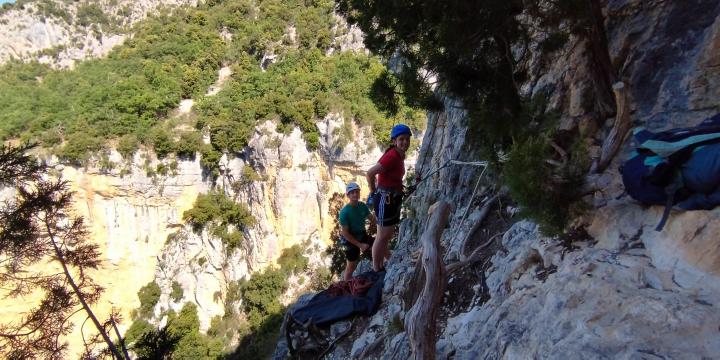 Escalade en grande voie dans l'Arête du belvédère