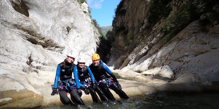 Canyon de Saint auban le 22 août