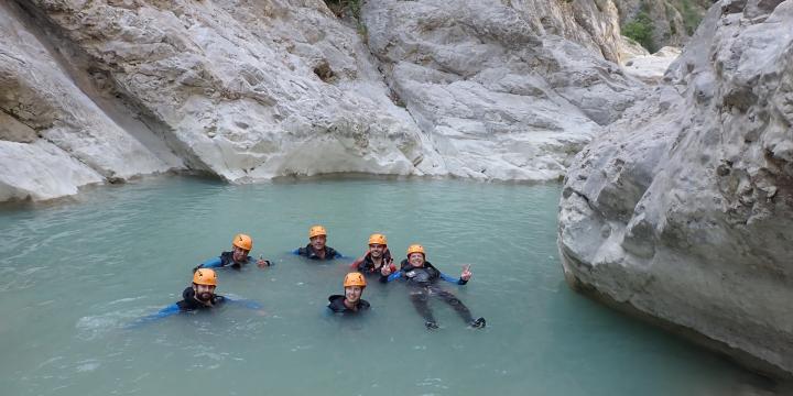 Canyon Aiglun du 17 aout avec Niko