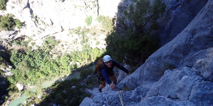 Escalade en grande voie "l'arête du belvédère" le 31 aout